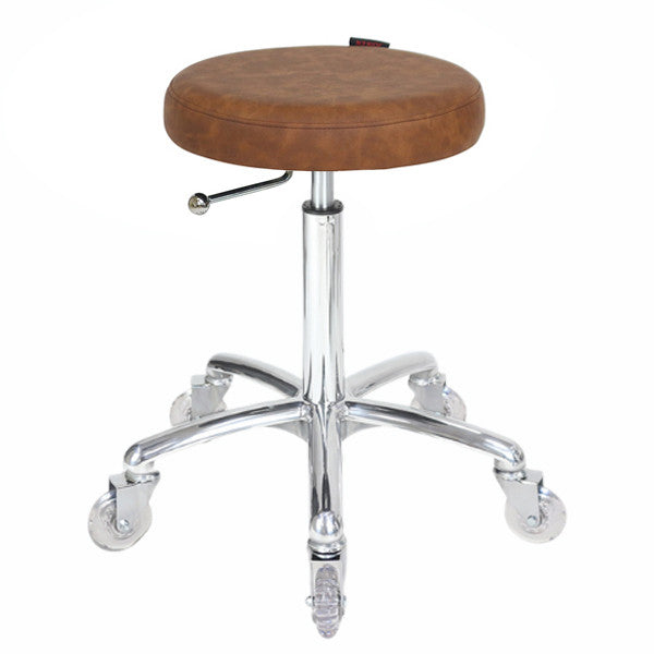 Joiken Tan Cutting Stool Chrome Base