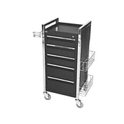 Twilight 5 Drawer Hairdressing Beauty Trolley - Chrome Frame
