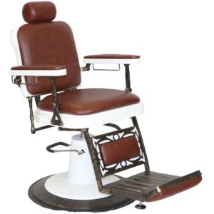 Brown Chicago Barber Chair Brown/White