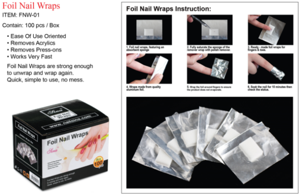 Foil Nail Wraps 100 pcs