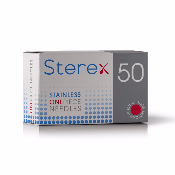 Sterex Stainless Steel OnePiece Needles - F5S 50 Needles