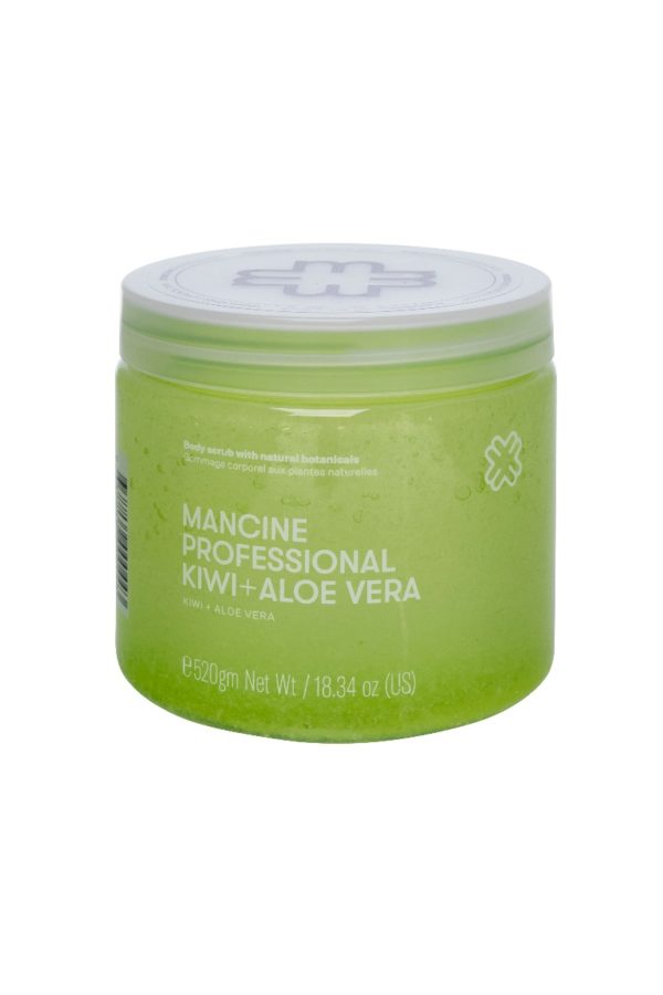 Mancine Hot Salt Body Scrub: Kiwi & Aloe 520g