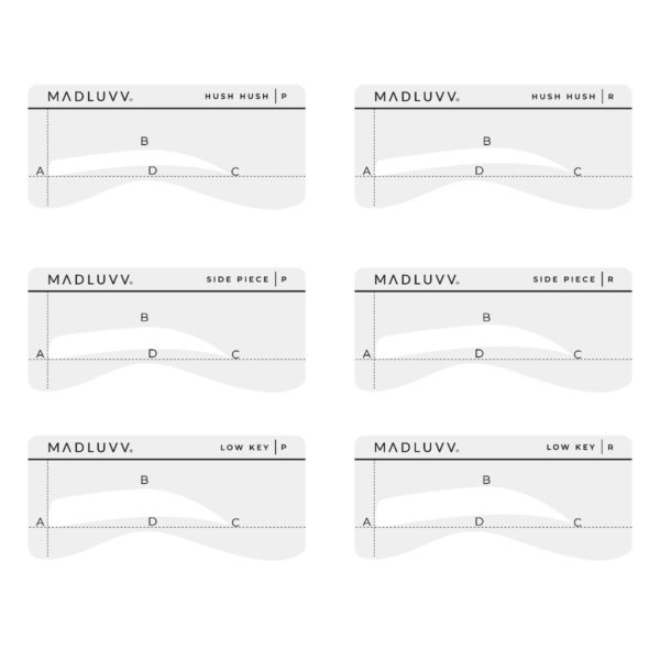 Madluvv On The Dl 6 Stencil Eyebrow Shaping Set