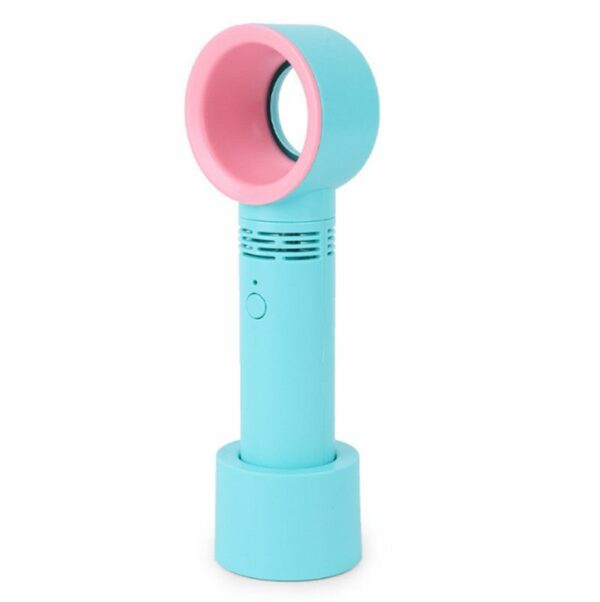 Bladeless Mini Fan - Pink and Green - Image 2