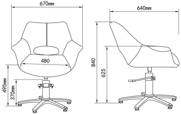 Leesa Styling Chair - Desert Round/Square Base - Image 4